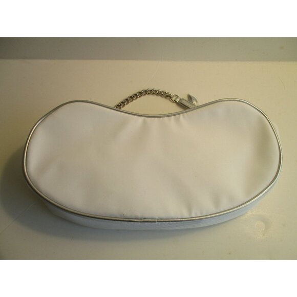 *Dior Parfums White Kidney Makeup Purse Trousse Bow & Chain Handbag - NWOT - Picture 3 of 7
